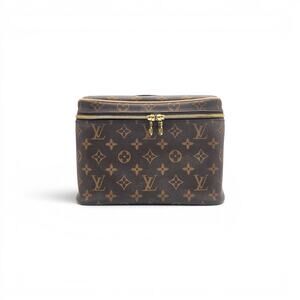 Louis Vuitton Nice BB Vanity Case Handbag in Brown LV Monogram